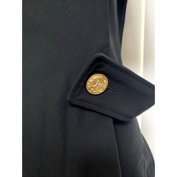 Louis Vuitton Uniform Anchor Gold Button Apron Mini Dress Black Short Sleeve 32 - Picture 7 of 13